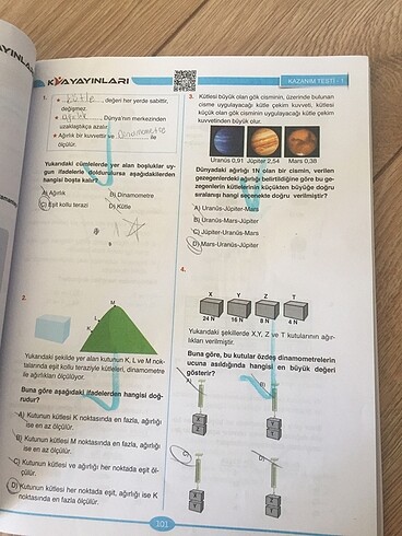 Beden 7.sınıf fen bilimleri test kitabı