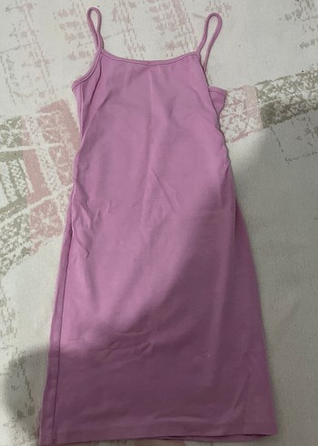 Pembe Askılı Bershaka Elbise