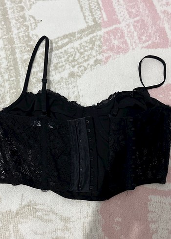Stradivarius Siyah Dantelli Büstiyer