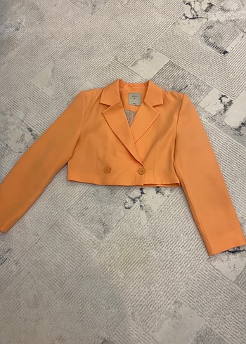 Zara Turuncu Crop Blazer