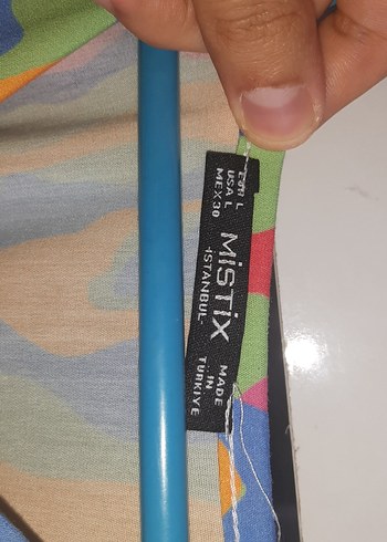 l Beden Renkli Batik Desenli Uzun Bohem Elbise