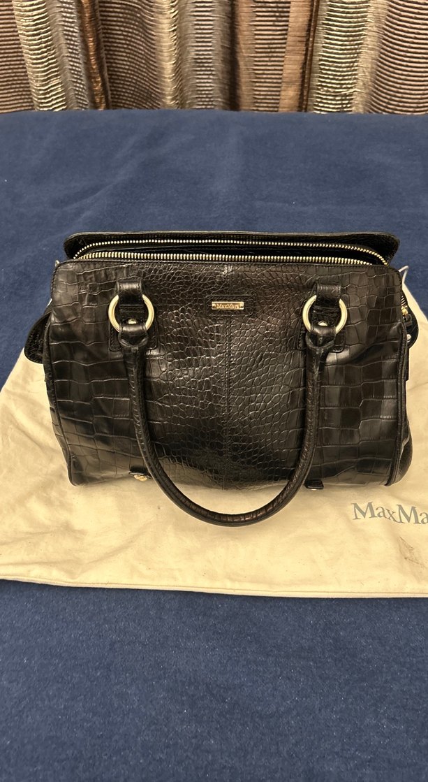 MaxMara Siyah Deri Kadın Çanta - Görsel 3