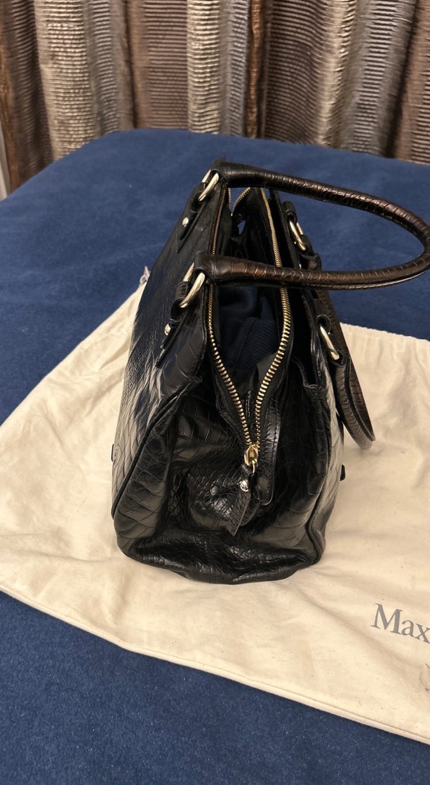 MaxMara Siyah Deri Kadın Çanta - Görsel 5