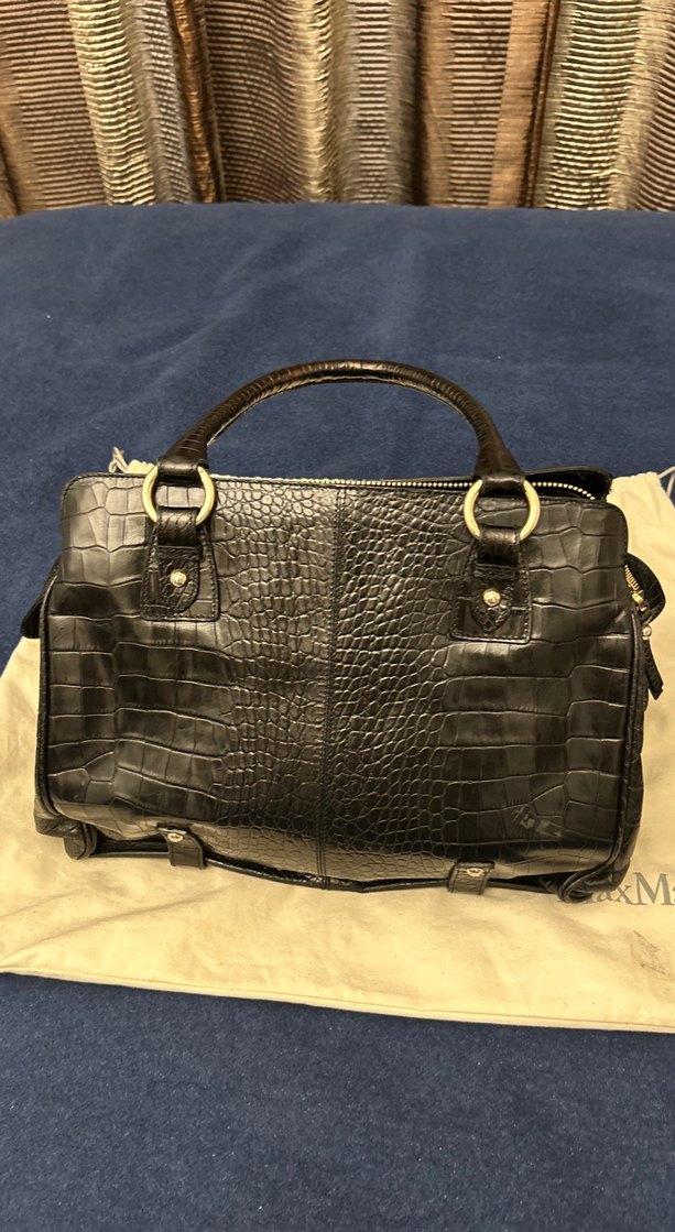 MaxMara Siyah Deri Kadın Çanta - Görsel 4