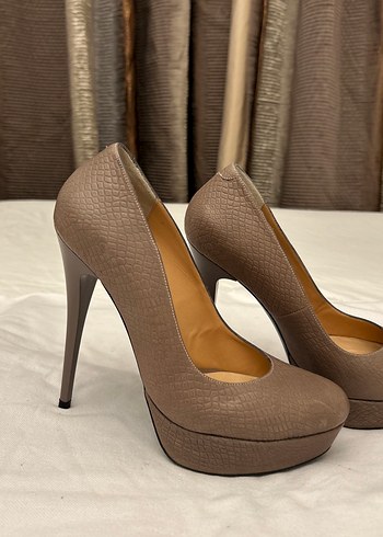 37 Beden Bej Platform Topuklu Kadın Stiletto