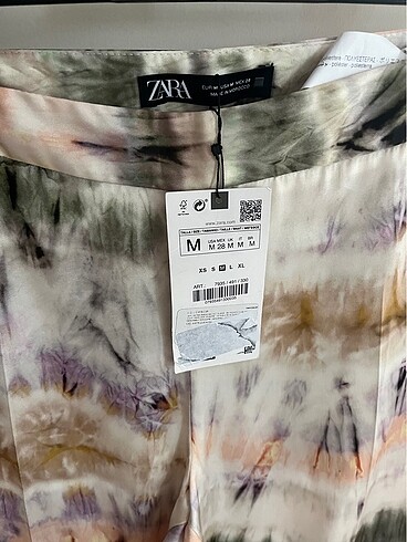 m Beden çeşitli Renk Zara desenli ispanyol paça pantolon