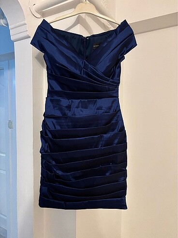 Şeref vural lacivert abiye mini elbise - Görsel 2
