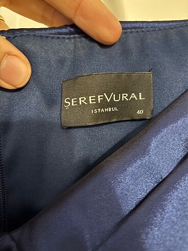 Şeref vural lacivert abiye mini elbise - Görsel 4