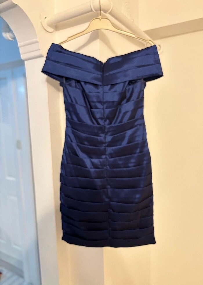 Şeref vural lacivert abiye mini elbise - Görsel 3