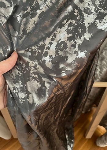 Zara Gri Drapeli Uzun Kadın Elbise - Görsel 4