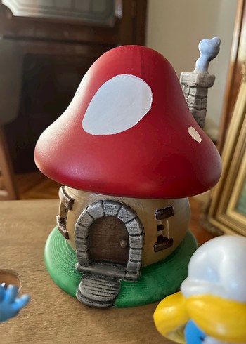 Renkli Mantar Evi ve Şirinler Figürleri - Görsel 5