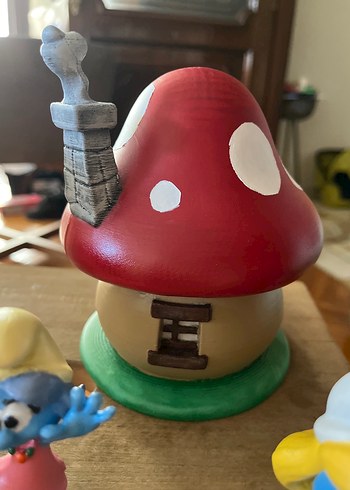 Renkli Mantar Evi ve Şirinler Figürleri - Görsel 7