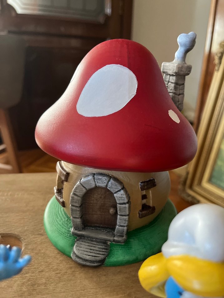 Renkli Mantar Evi ve Şirinler Figürleri - Görsel 5