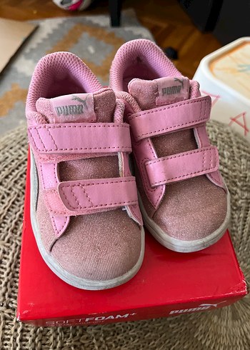 Puma Kız Çocuk Pembe Simli Spor Ayakkabı