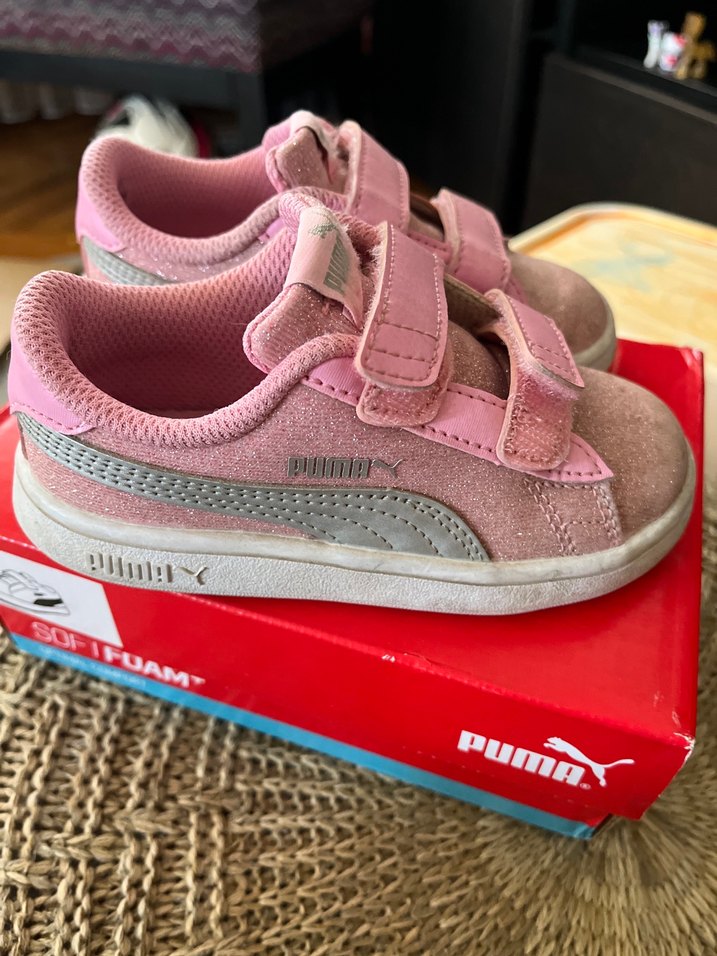 Puma Kız Çocuk Pembe Simli Spor Ayakkabı - Görsel 2