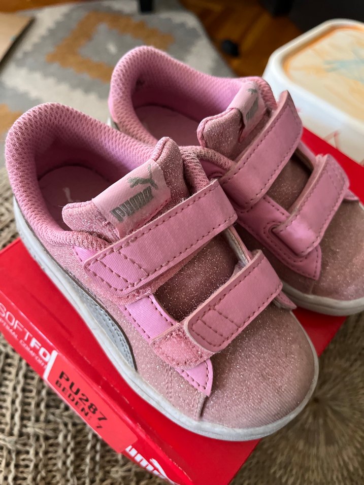 Puma Kız Çocuk Pembe Simli Spor Ayakkabı - Görsel 5