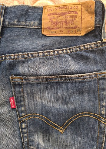 #Levis Düğmeli  Mavi Rahat Kesim Kot Pantolon - Görsel 7