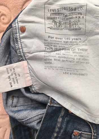 #Levis Düğmeli  Mavi Rahat Kesim Kot Pantolon - Görsel 8