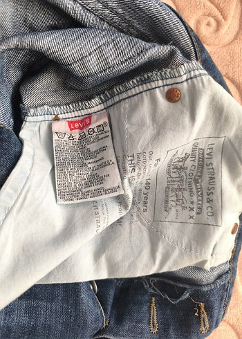 #Levis Düğmeli  Mavi Rahat Kesim Kot Pantolon - Görsel 9