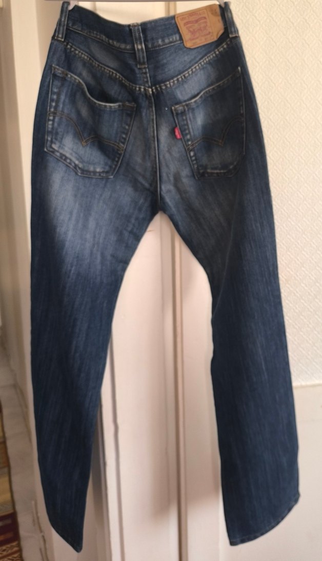#Levis Düğmeli  Mavi Rahat Kesim Kot Pantolon - Görsel 2