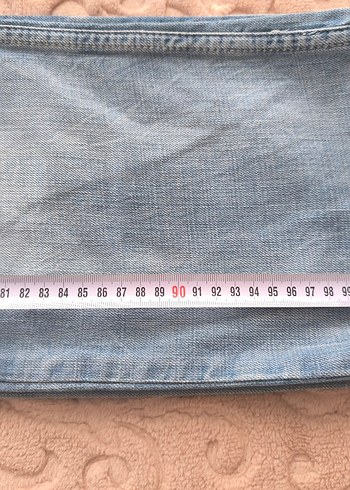 Mavi Bol Kesim Midi Kot Pantolon Büyük Beden - Görsel 5