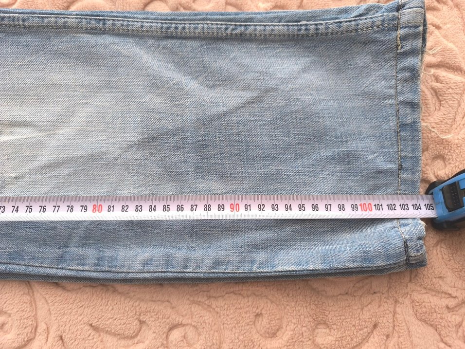 Mavi Bol Kesim Midi Kot Pantolon Büyük Beden - Görsel 5