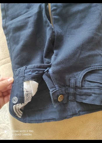 5 Yaş Beden kahverengi Renk Erkek Çocuk Kahverengi Baskılı Denim Pantolon