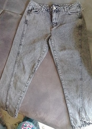 Gri Regular Fit Kadın Kot Pantolon