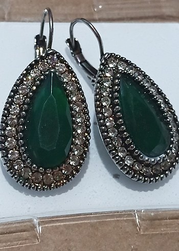 Yeşil Boncuklu Uzun Bohem Küpe - Görsel 7