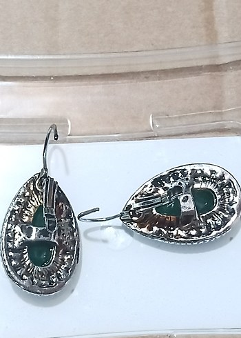 Yeşil Boncuklu Uzun Bohem Küpe - Görsel 9