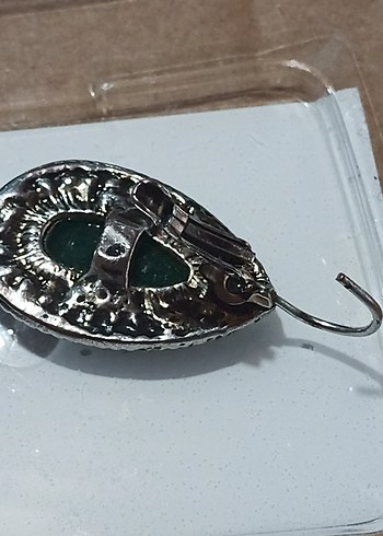 Yeşil Boncuklu Uzun Bohem Küpe - Görsel 5