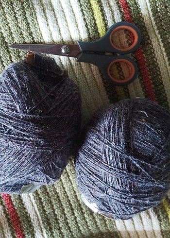 yün ip koyu gri antrasit renk - Görsel 2