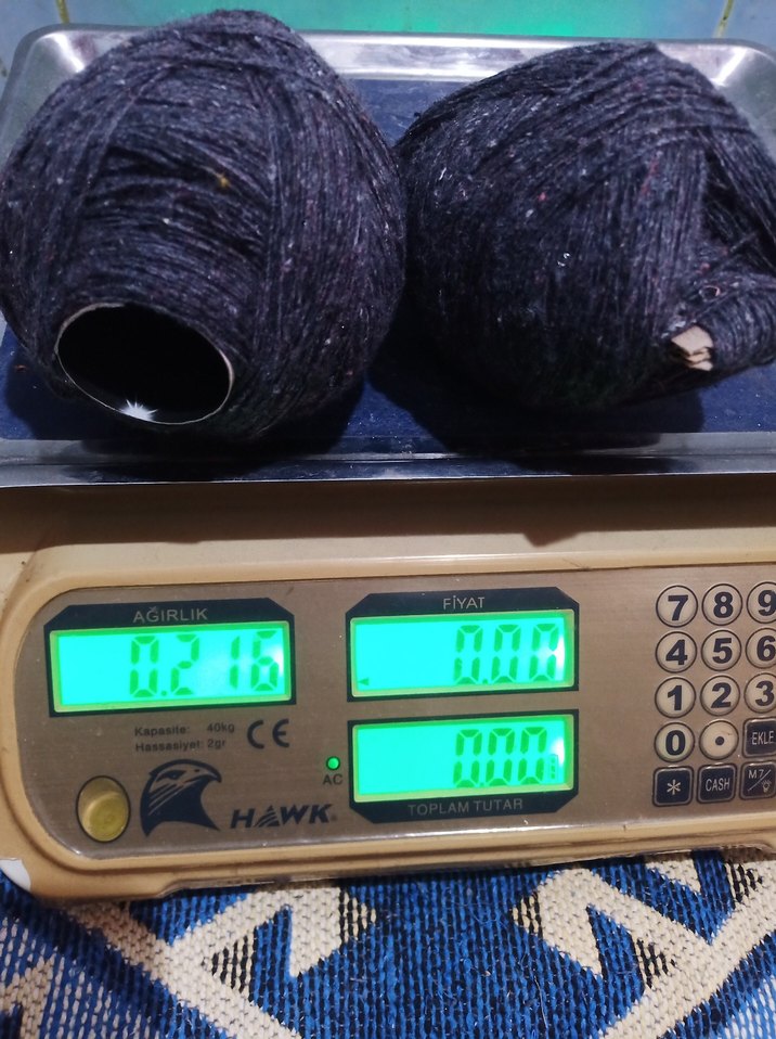 yün ip koyu gri antrasit renk - Görsel 3
