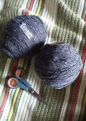 yün ip yumak koyu gri antrasit - Görsel 2
