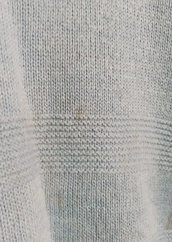 açık mavi Yüksek Yakalı Örgü Kadın Kazak - Görsel 3