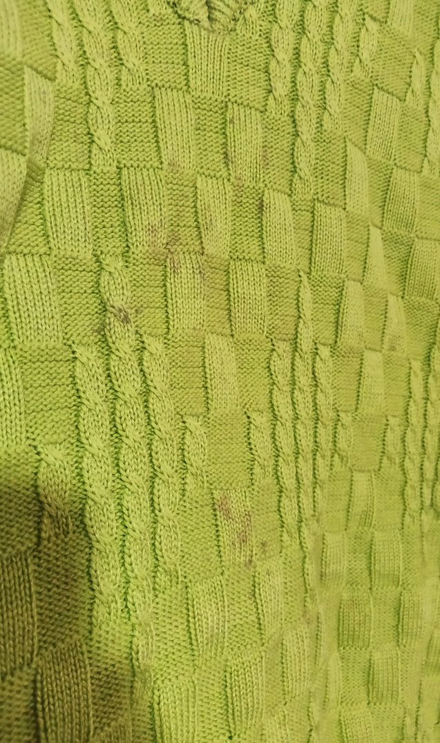 Yeşil V Yakalı Örgü Kadın Kazak - Görsel 3