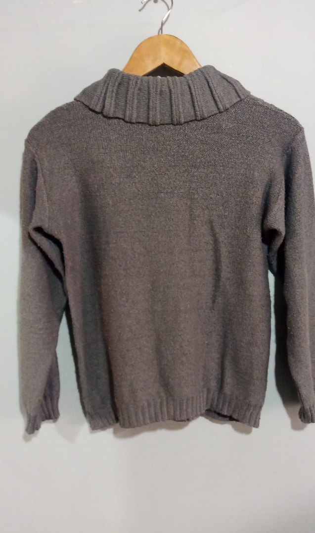 Gri Kadın Boğazlı Örgü Kazak - Görsel 4