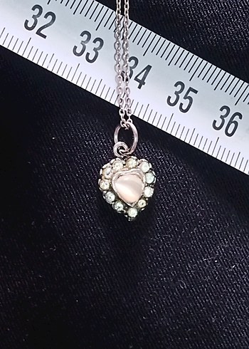 Gümüş kolye Sedef taşlı Zincir Detaylı 925 Kolye - Görsel 14