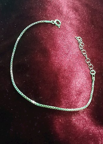 925 Gümüş Zincir Detaylı Bileklik - Görsel 4