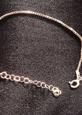 925 Gümüş Zincir Detaylı Bileklik - Görsel 6