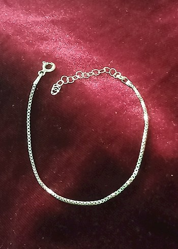 925 Gümüş Zincir Detaylı Bileklik - Görsel 11