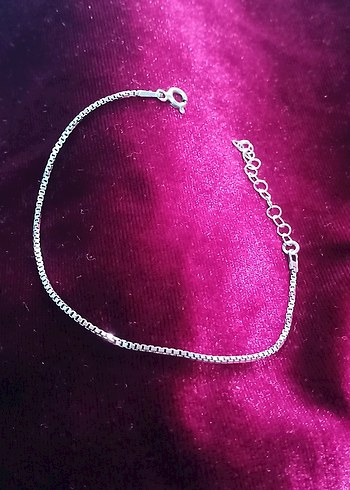 925 Gümüş Zincir Detaylı Bileklik - Görsel 3