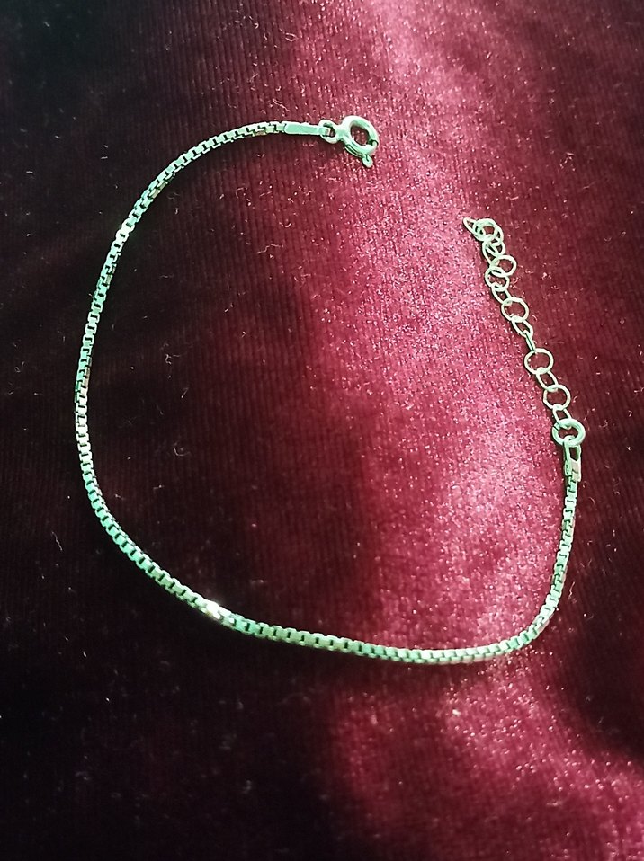 925 Gümüş Zincir Detaylı Bileklik - Görsel 4