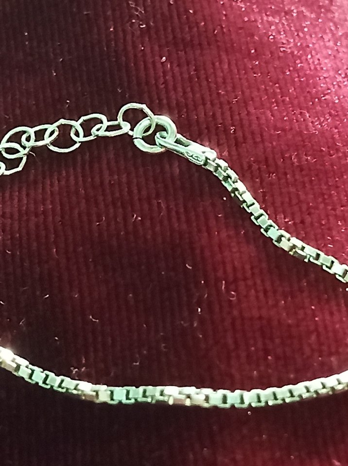 925 Gümüş Zincir Detaylı Bileklik - Görsel 2