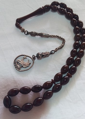 Bozkurt 3 Hilal Türk Gümüş Erkek Tesbih Kahverengi Hediyelik - Görsel 8