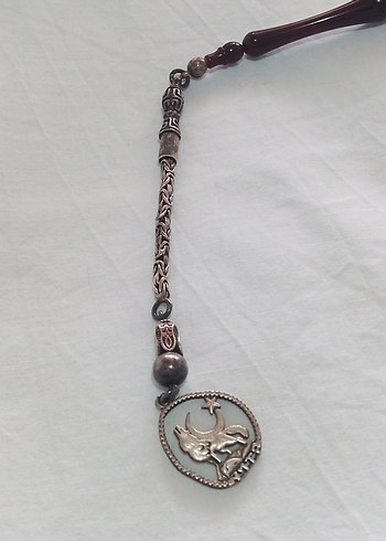 Bozkurt 3 Hilal Türk Gümüş Erkek Tesbih Kahverengi Hediyelik - Görsel 11