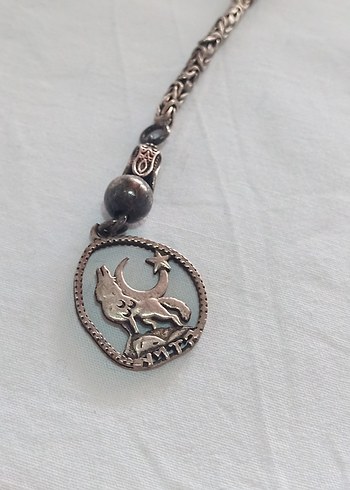 Bozkurt 3 Hilal Türk Gümüş Erkek Tesbih Kahverengi Hediyelik - Görsel 3