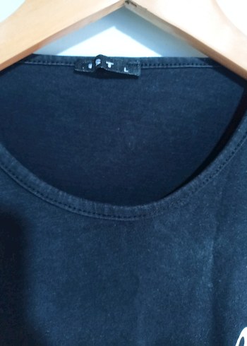 Siyah Rock Punk Baskılı Kadın Tişört - Görsel 3