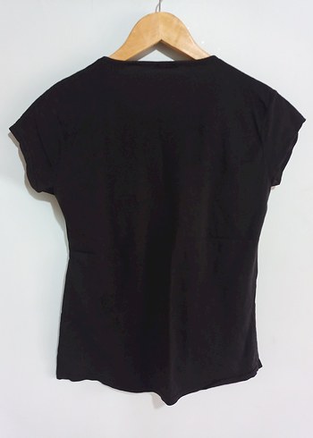 Siyah Rock Punk Baskılı Kadın Tişört - Görsel 4