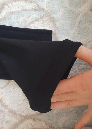 düz siyah tayt - Görsel 3